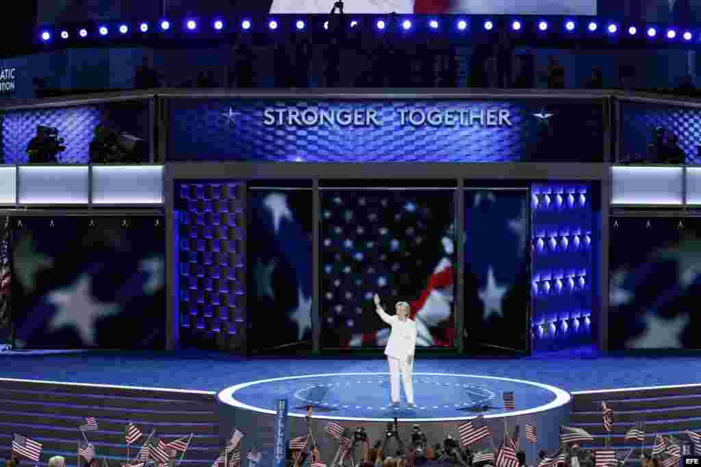 La candidata a la presidencia de Estados Unidos por el Partido Demócrata, Hillary Clinton.