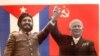 Cartel de solidaridad entre Castro y Jruschov