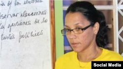 Marthadela Tamayo, activista de los derechos humanos y víctima de un acto represivo el 1 de octubre de 2019 en La Habana.