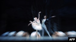 Bailarines cubanos en una versión de "El Lago de los Cisnes".