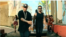 Luis Fonsi y Daddy Yankee cantando "Despacito" durante la filmación en San Juan, Puero Rico