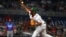 Odrisamer Despaigne en el juego entre Puerto Rico y México en el LoanDepot Park de Miami, Florida, el 2 de febrero de 2024. (Photo by CHANDAN KHANNA / AFP)