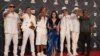 Alexander Delgado, Randy Malcolm, Yotuel, Beatriz Luengo, Yadam González, Descemer Bueno y El Funky celebran los Grammy a Patria y Vida.